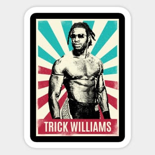 Vintage Retro Trick Williams Wrestling Sticker